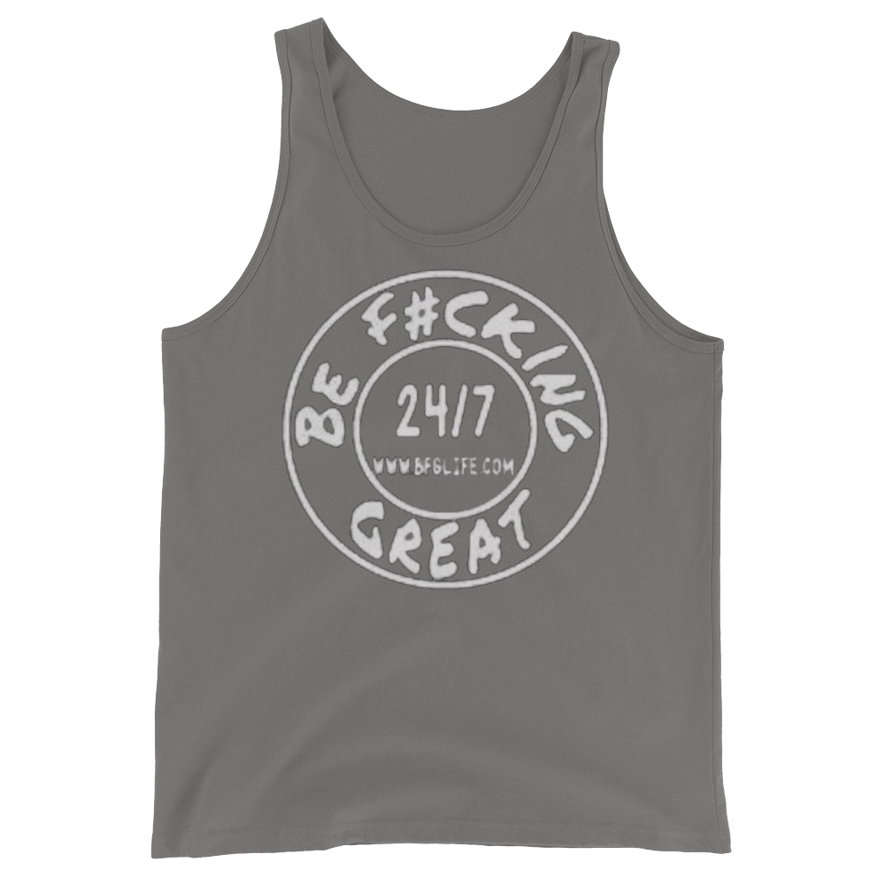 Mens Asphalt Original Logo Gym Tank