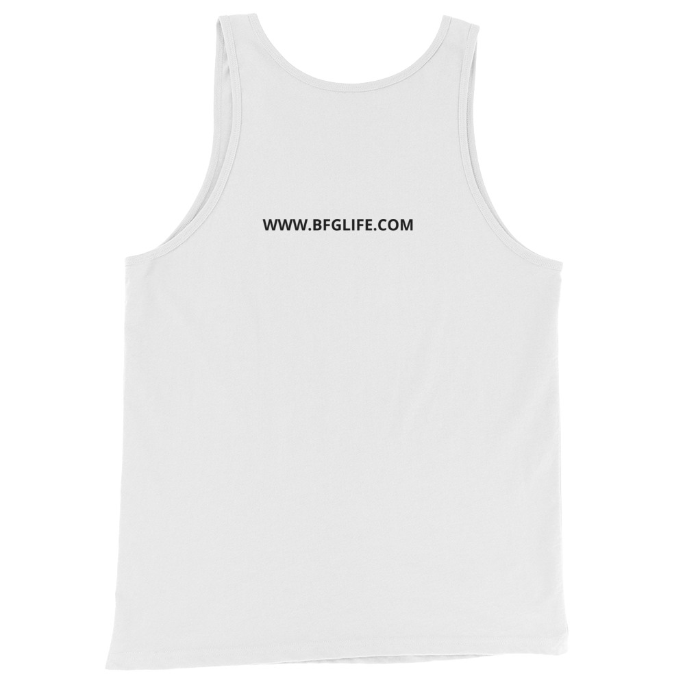 Mens White Original Logo Gym Tank