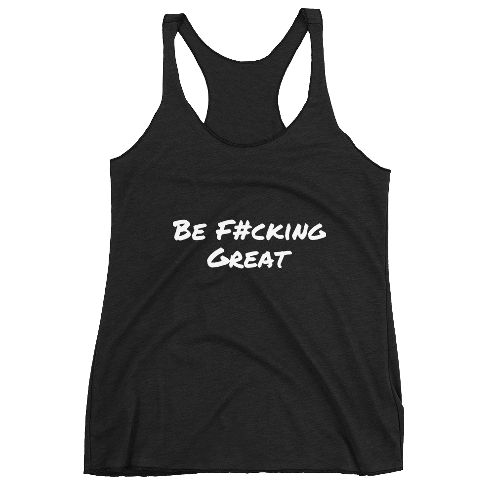 Women's Black Hashtag Racerback Tank-Top