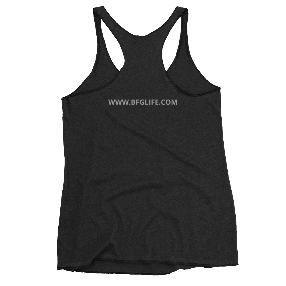 Women's Black Gym  Original Logo Racerback Tank-Top