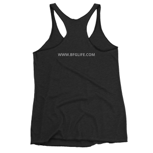 Women's Black Gym  Original Logo Racerback Tank-Top