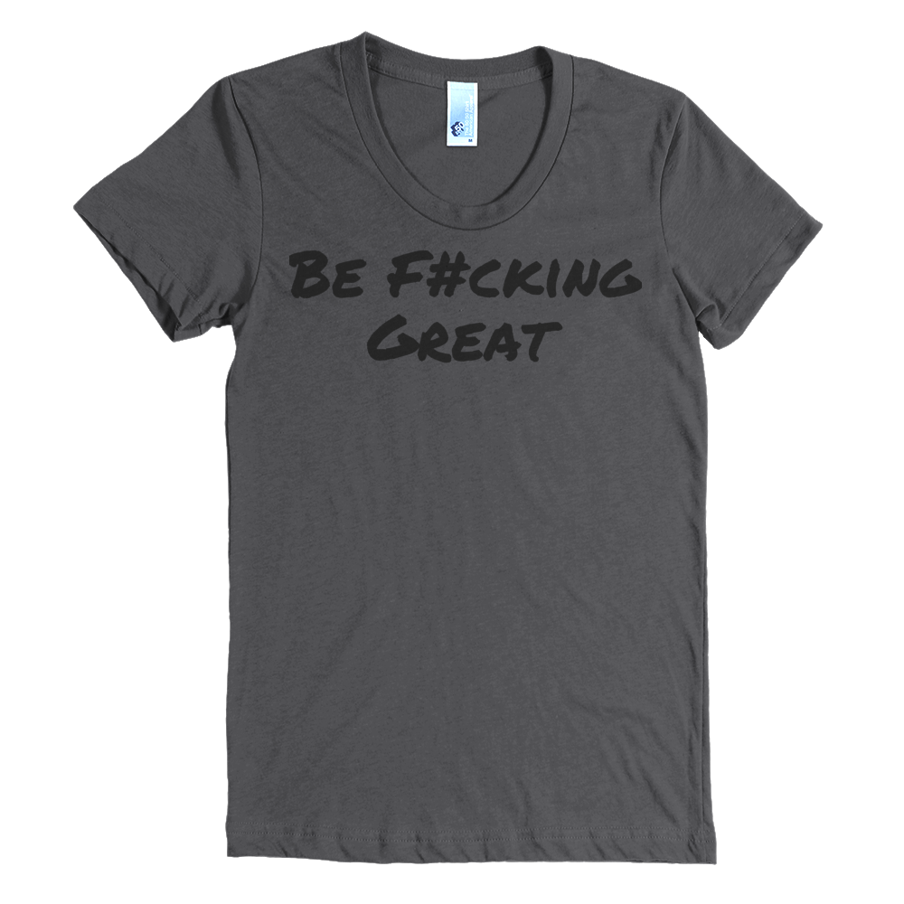 Women's Gray Hashtag V-Neck Tee