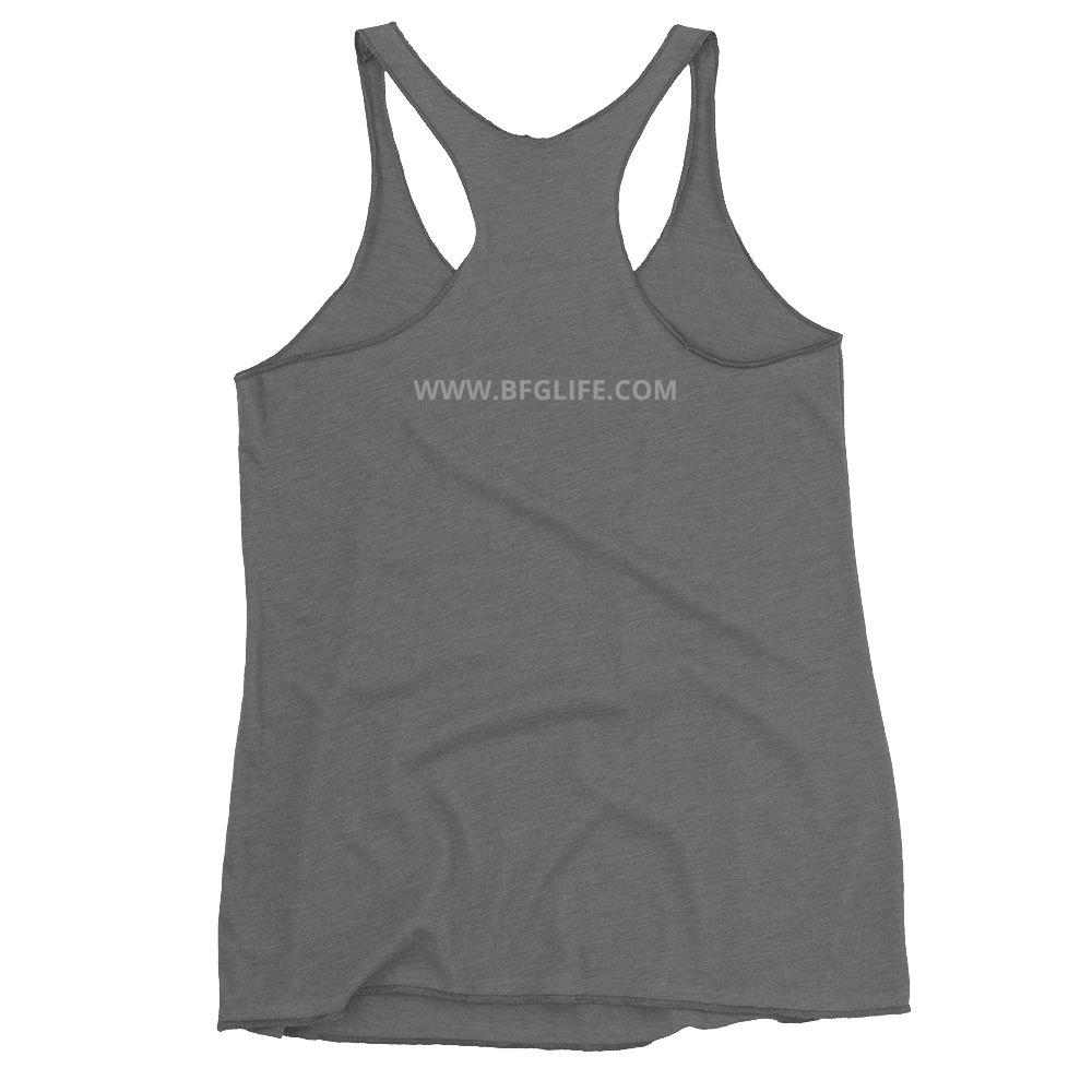 Women's Gray Gym Original Logo Racerback Tank-Top