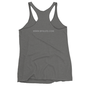 Women's Gray Gym Original Logo Racerback Tank-Top